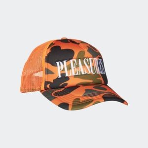 Pleasures Orange Camo Lithum Trucker Hat
